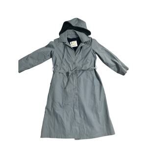 Vintage London Fog Trench Coat Zip out Fleece Liner Size 8P